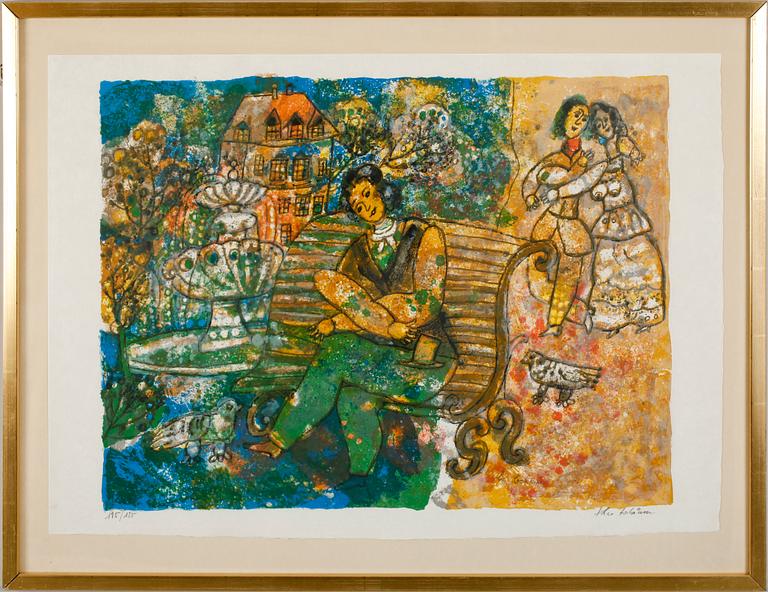 THEO TOBIASSE, färglitografi, sign, numr 115/115.