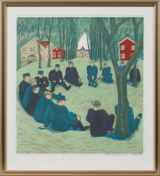 SVEN LJUNGBERG, 2 st, färgträsnitt, signerade och numrerade 223/360.