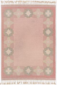 Ingegerd Silow, a flatwoven 'Yngsjö' rug, signed IS, c. 232 x 170 cm.