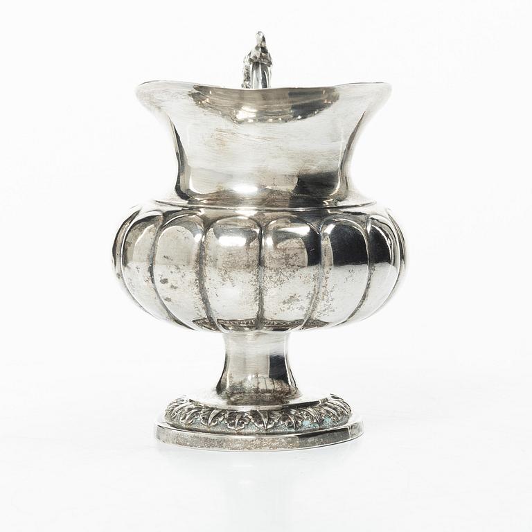 A Swedish silver Empire cream jug, mark of Claes Christian Carlén, Borås 1847.