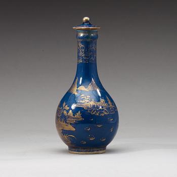 A 'powder blue' vase, Qing dynasty, 18th Century.