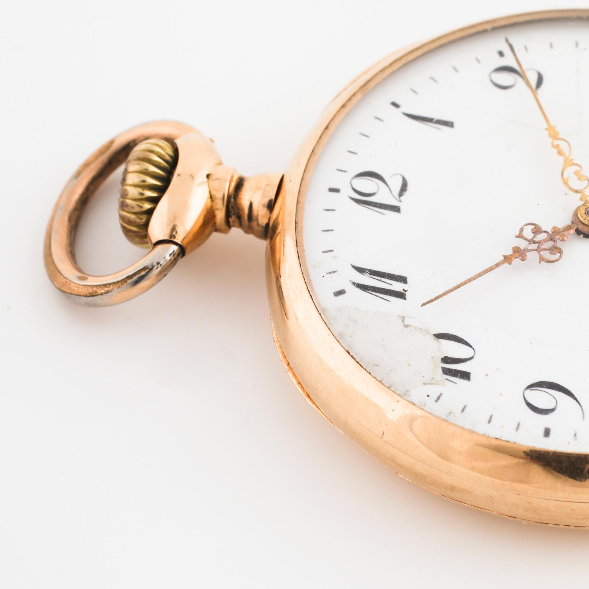 POCKET WATCH, case marked "JW", 50 mm.