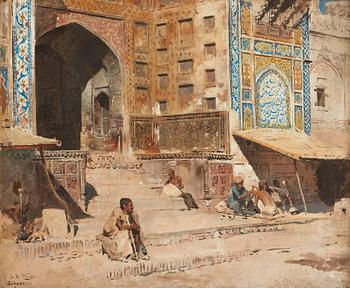 407. Edwin Lord Weeks, Steps of the Mosque Vazirkham, Lahore.