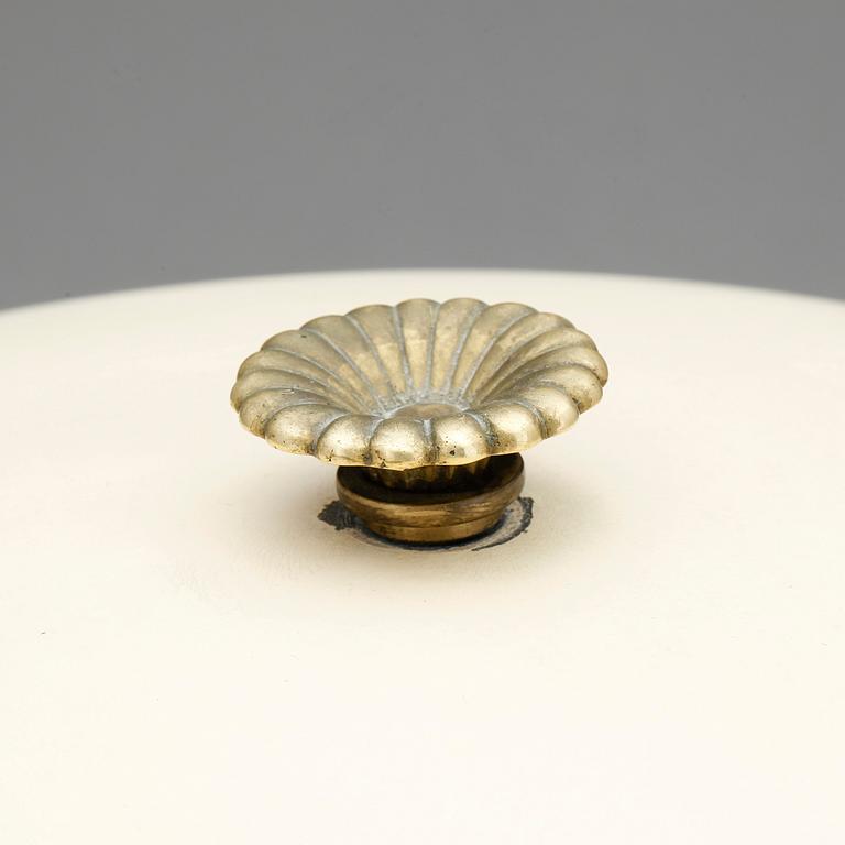 BORDSLAMPA, mässing och trä, 1940/1950-tal.