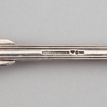 A Swedish 19th century silver soup-laddle, mark of Gustaf Möllenborg, Stockholm 1853.