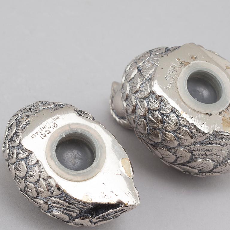 GUCCI, salt och pepparkar, metall, 1900-talets andra hälft.