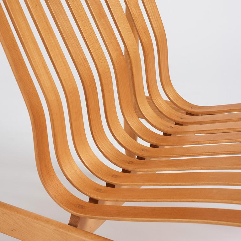 Hans Brattrud, a pair of 'Arktis' beech easy chairs, Hove Møbler, Norway, post 1961.