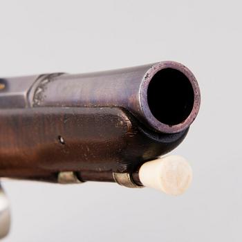 PERCUSSION LOCK PISTOL, mid 19th century.