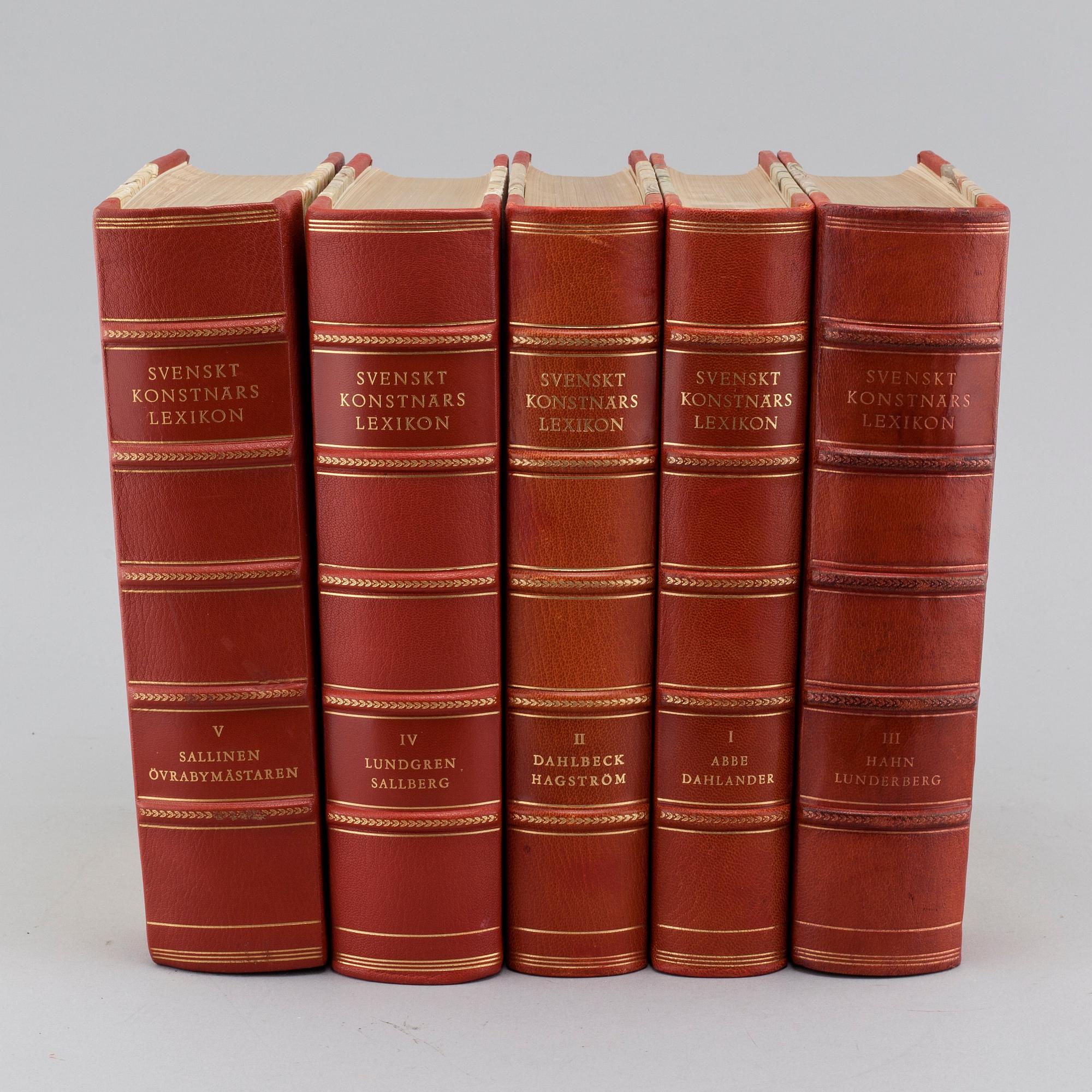 5 books,  "Svenskt Konstnärslexikon", Gösta Lilja (red), m.fl, Allhems förlag, Malmö, 1952-1967.