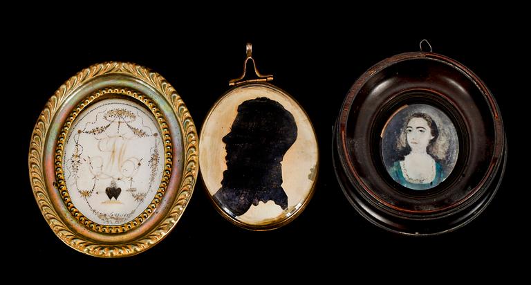 MINIATYRER, 3 st, 1800-tal.