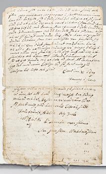 DOKUMENT, troligen 1700-talets mitt.