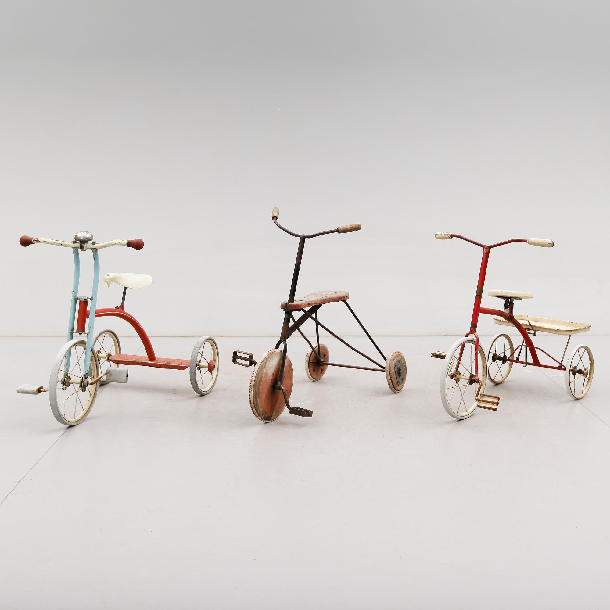 TREHJULINGAR, 3 st, 1900-talets första hälft.