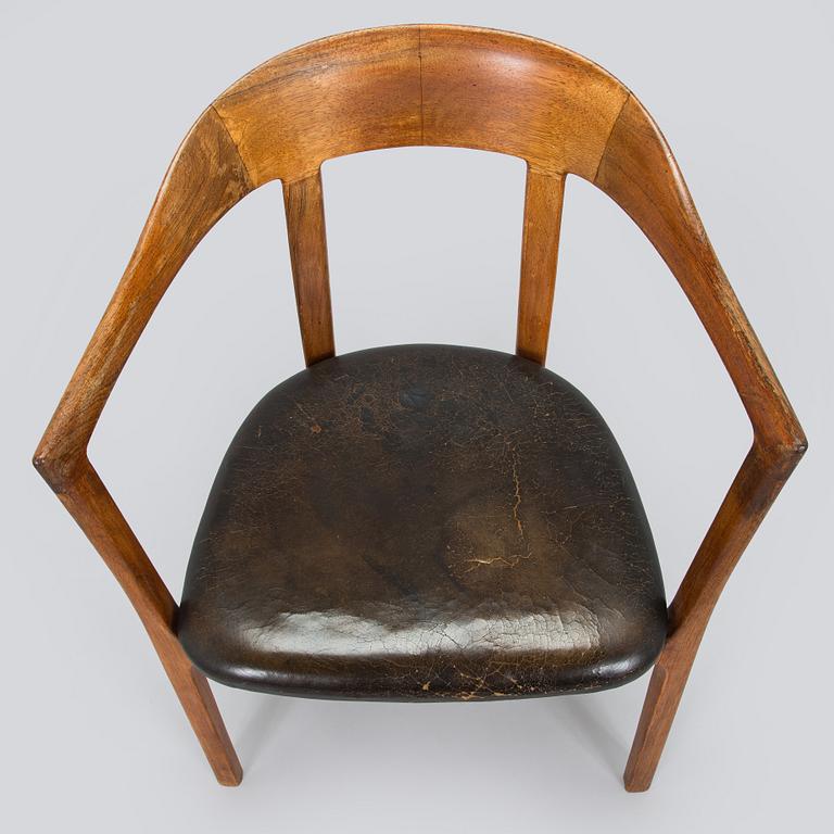 Ole Wanscher, A rosewood armchair, model J2883, cabinetmaker AJ Iversen, Denmark 1960s.