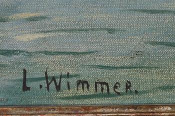 OKÄND KONSTNÄR, olja på duk, signerad L. Wimmer, 1900-tal.