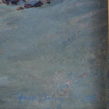 Anna Boberg, Harbour scene from Lofoten.