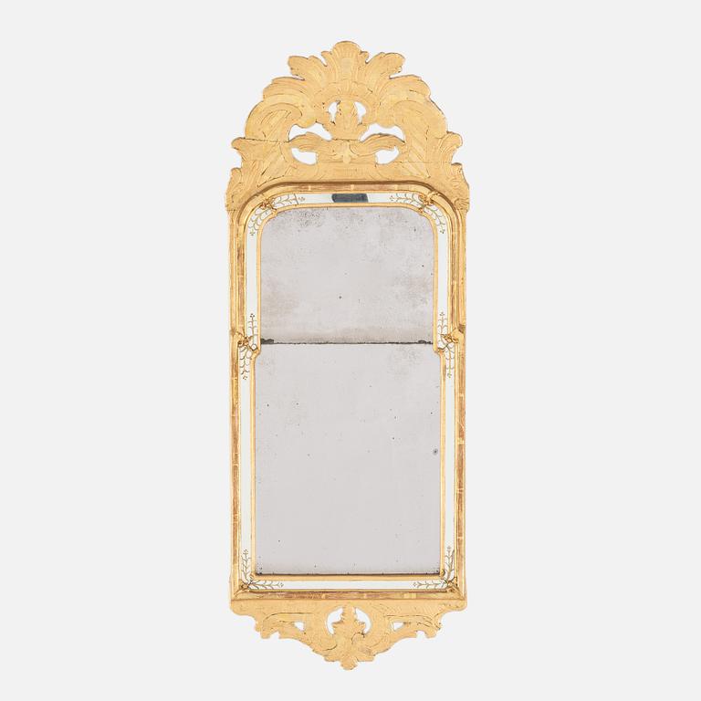 A Rococo mirror, second half of the 18th century.