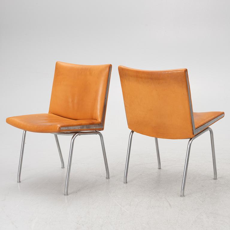 Hans J. Wegner, four 'Kastrup Airport Lounge Chairs'/'Lufthavnstolen', Johannes Hansen, Denmark, 1960s.