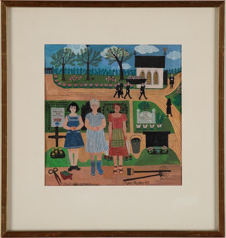 INGER RYDÉN, gouache on paper, signed.