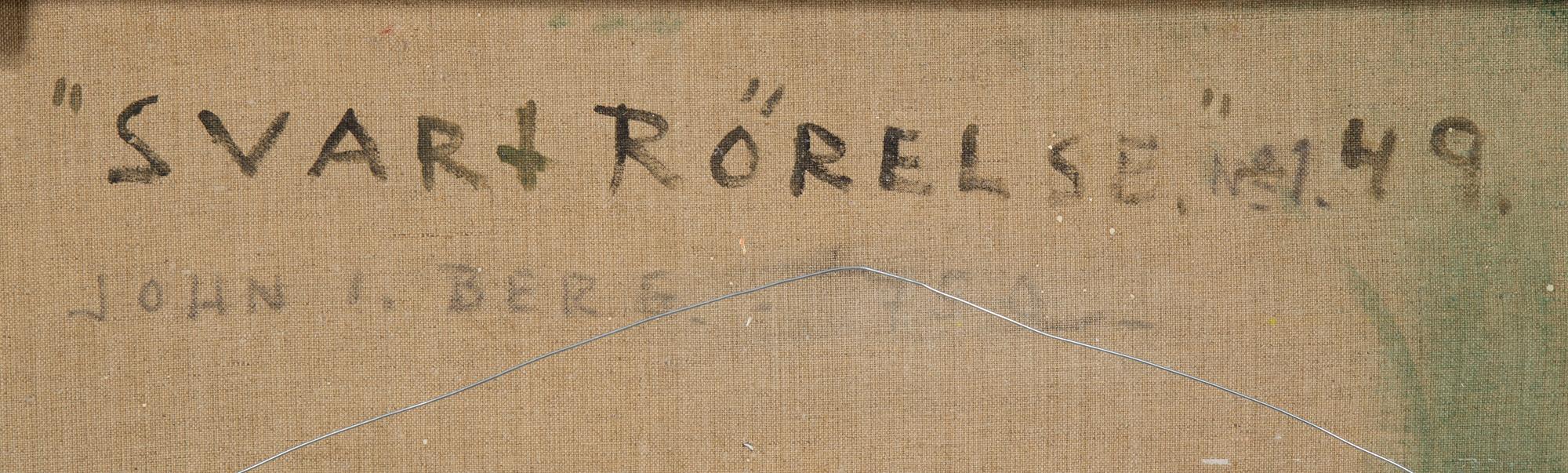 JOHN IVAR BERG, oil on canvas, signed and dated -49.