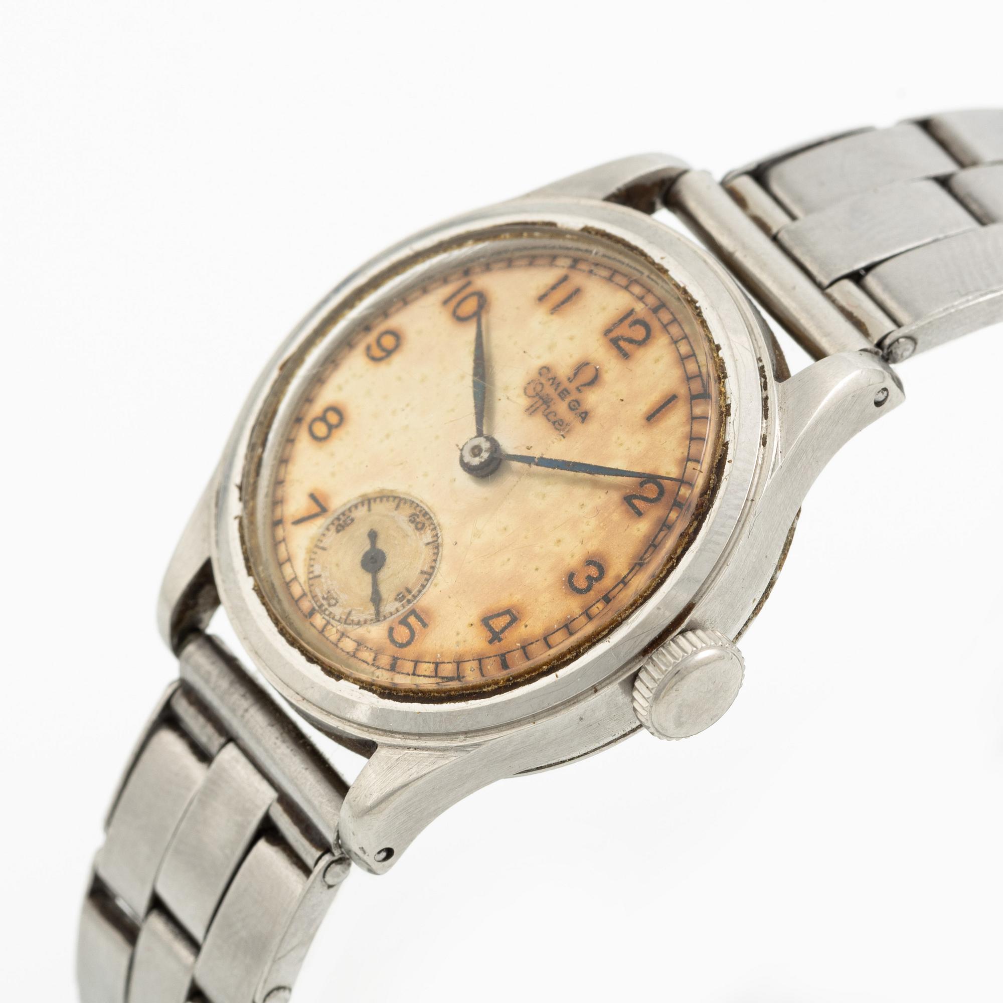 Omega, Officer, "Gay Frères Bracelet", wristwatch, 30,5 mm.