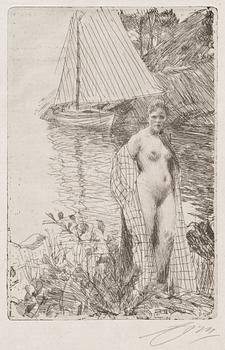 771. Anders Zorn, "My model and my boat".
