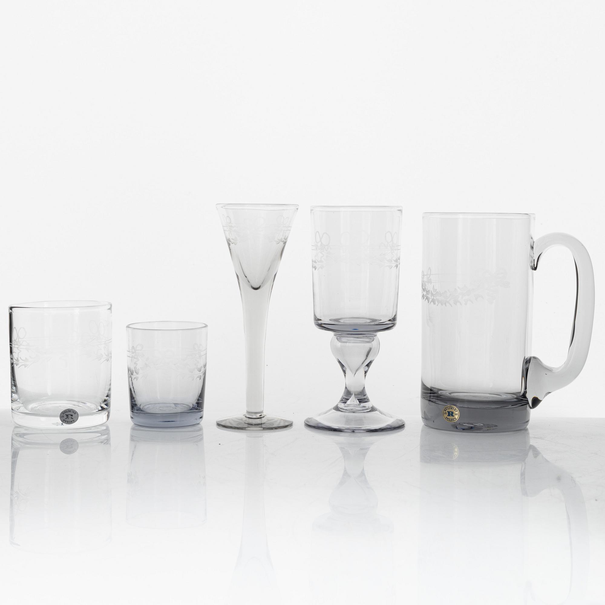 A 45-piece 'Antik' glass service, Reijmyre.