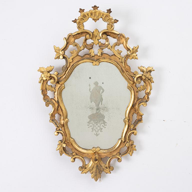 Spegellampetter /speglar, ett par, Spanien, 1800-tal.