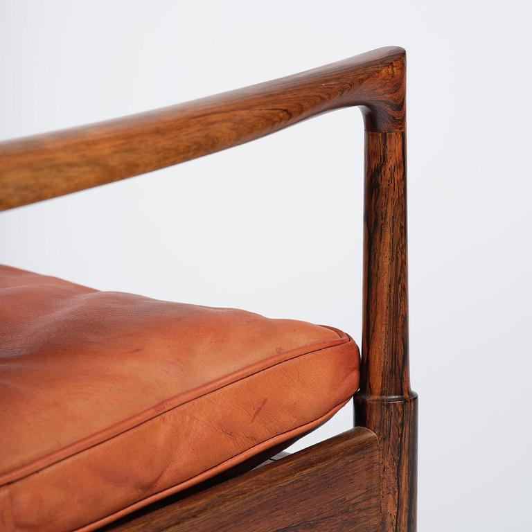 Ib Kofod-Larsen, a pair of rosewood "Samsö" armchairs, Olof Persons Fåtöljindustri (OPE), Jönköping, 1960s.