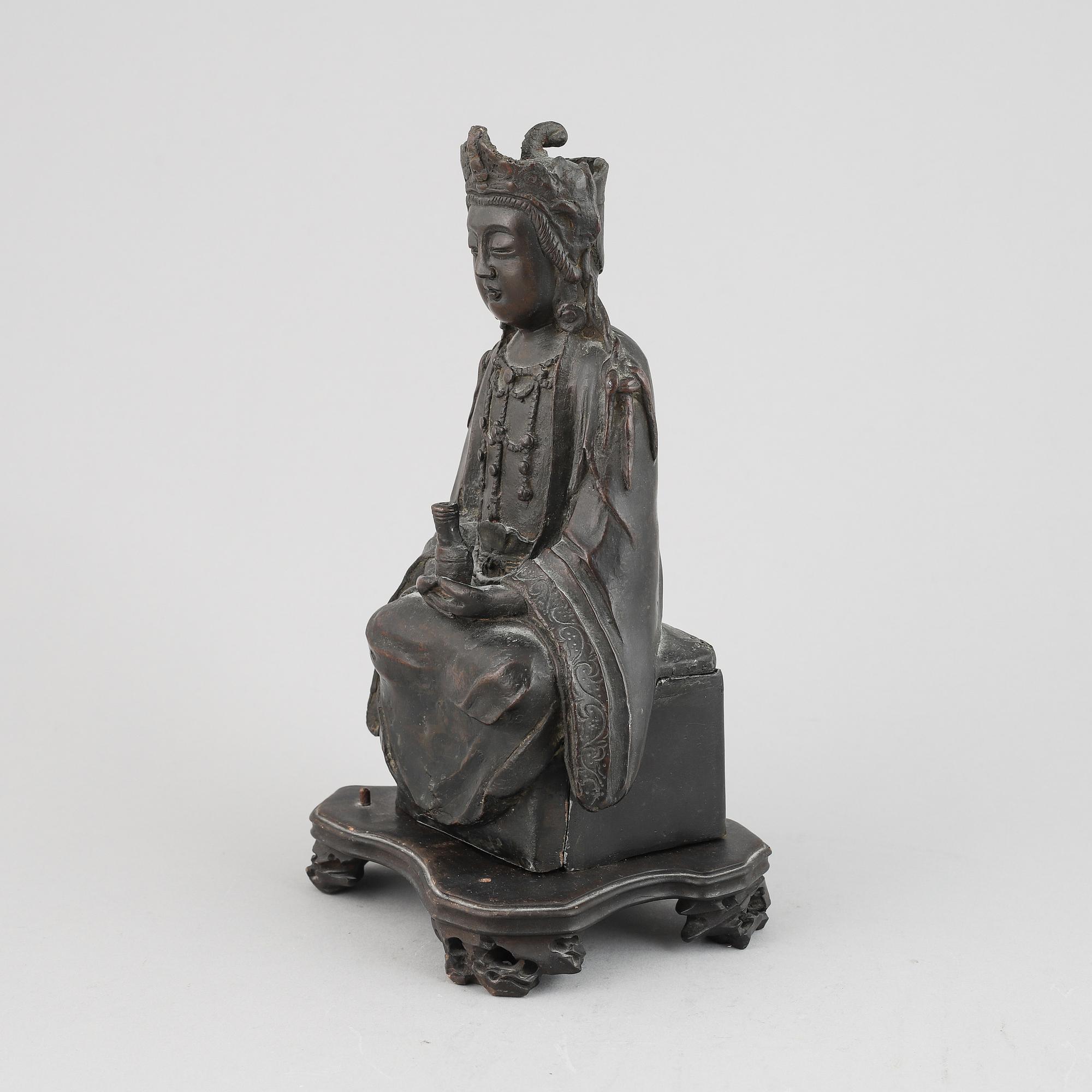 Guanyin, brons Kina, 16/1700-tal.