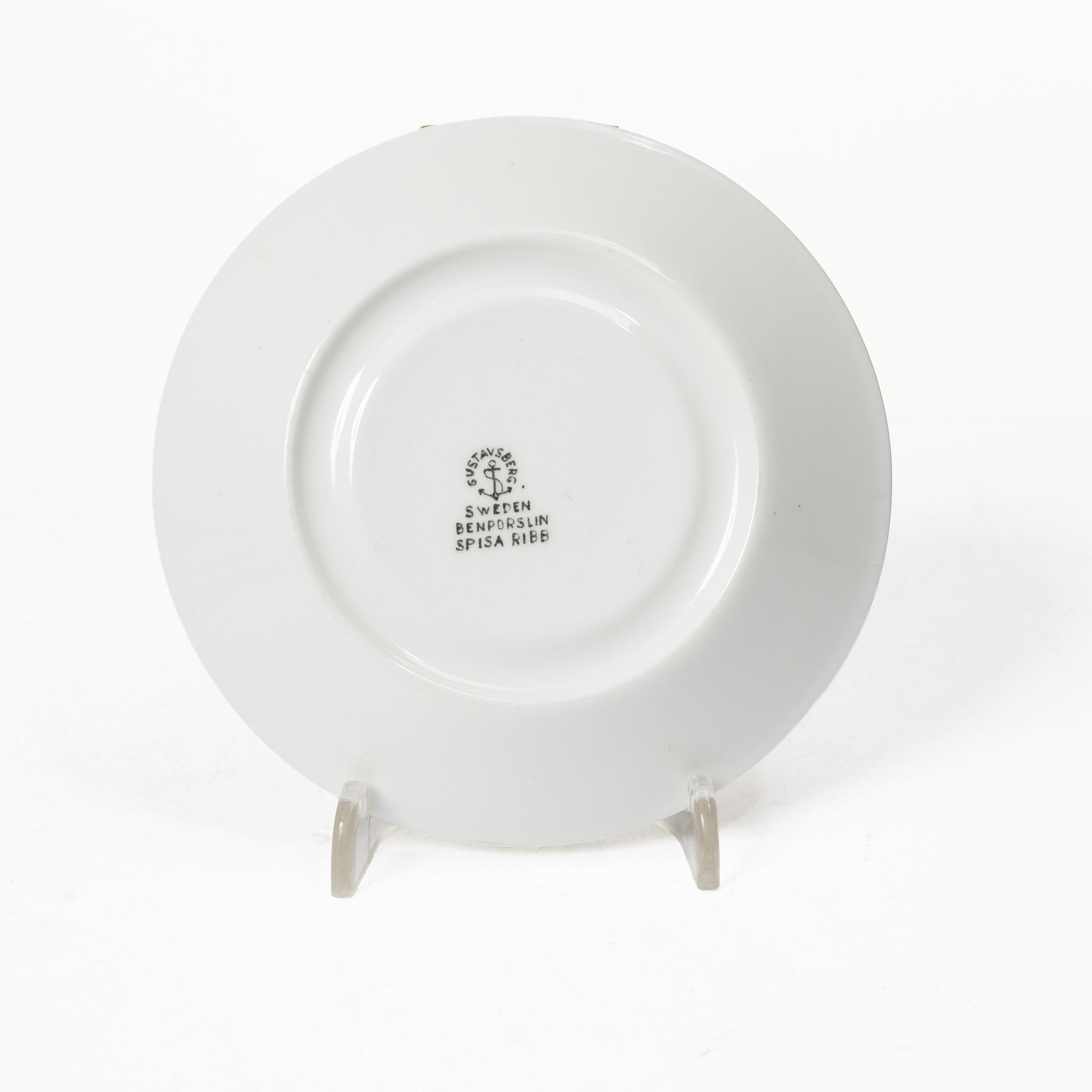 Stig Lindberg, Coffee service, 16 pieces, porcelain, “Spisa Ribb”, Gustavsberg.