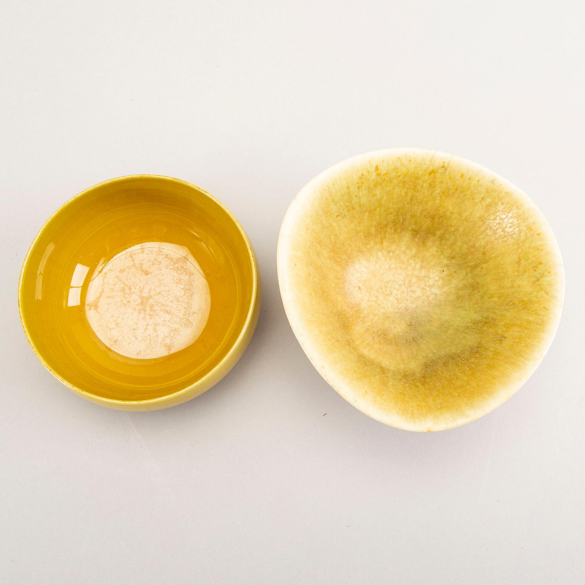 Carl-Harry Stålhane, a set of two Rörstrand bowls.