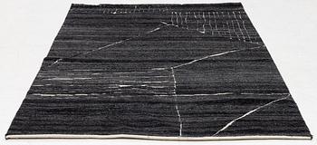 Rug, India, "Fields, Landscape". approx. 205 x 143 cm.