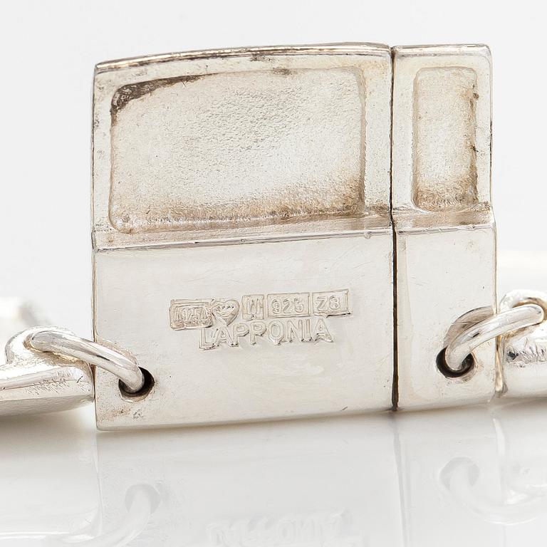 Björn Weckström, Collier, "Galaktiska toppar", sterlingsilver. Lapponia 2001.