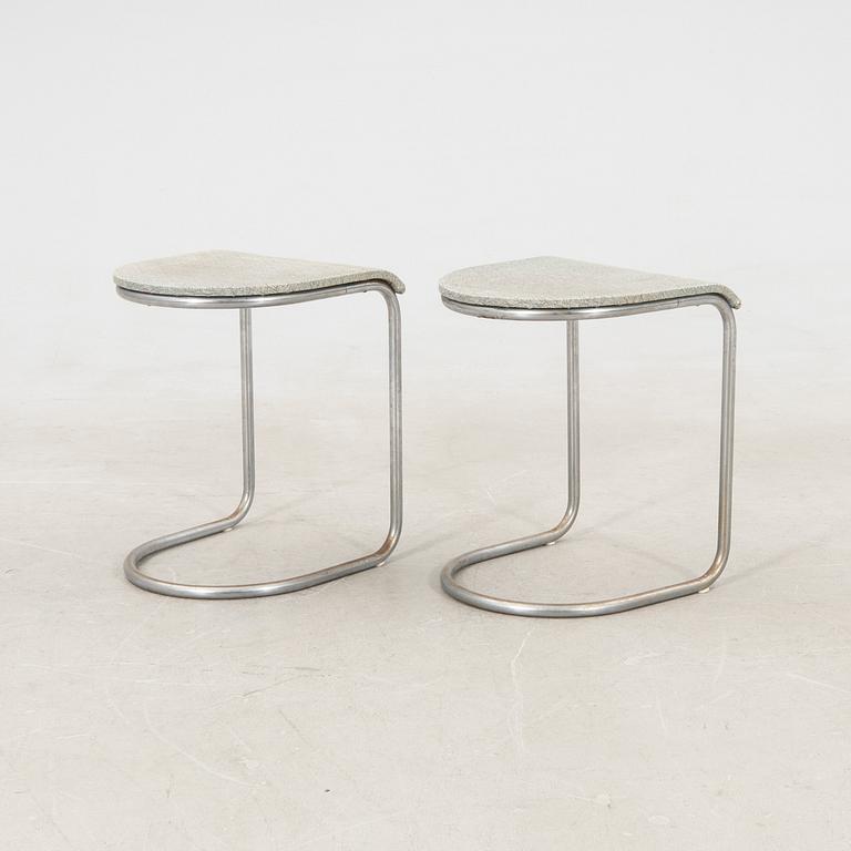 A pair of DS Steel Furniture Malmö chairs from the 1940s.