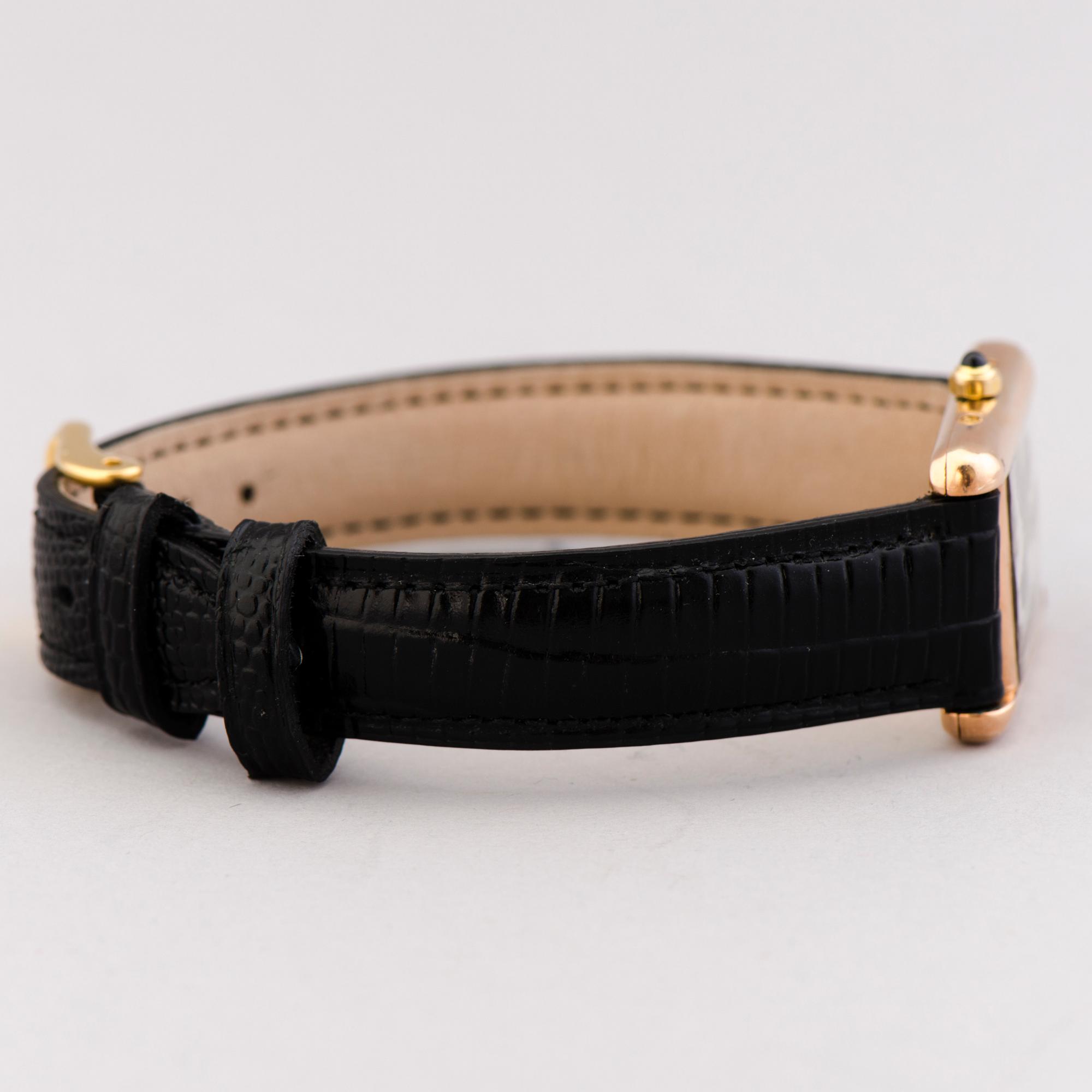 CARTIER, must de Cartier Tank, wrist watch, 20 x 20-28 mm.