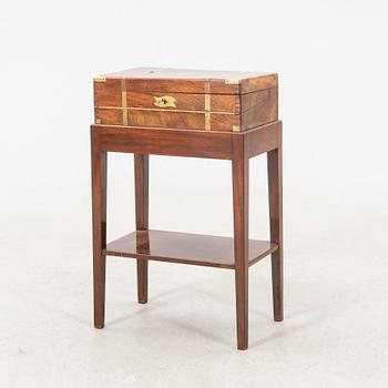 A late 19th century mahogany writing casket.