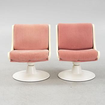 Yrjö Kukkapuro, a pair of 'C-Saturnus' lounge chairs, Haimi, end of the 1970's.