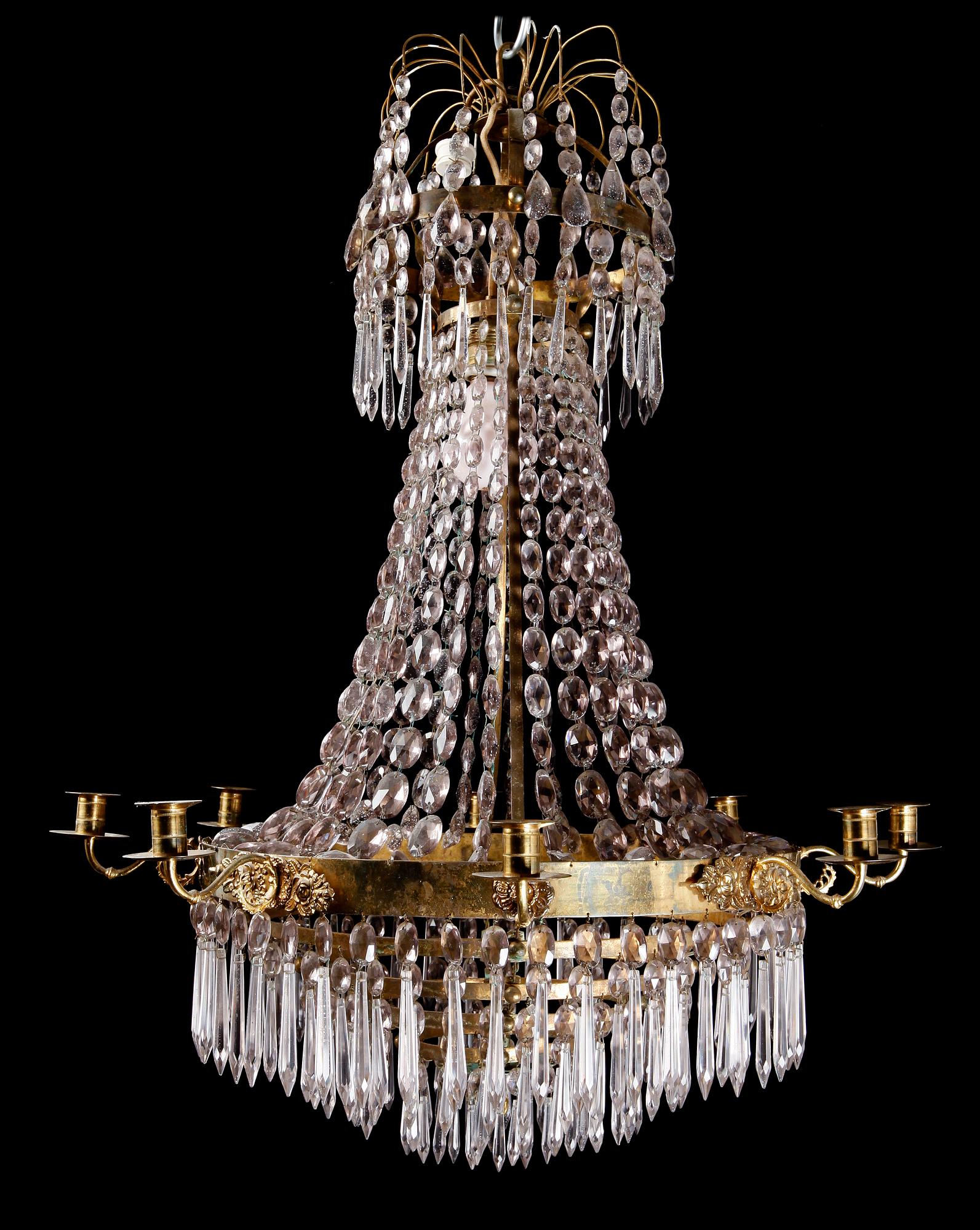 LJUSKRONA, empire, tidigt 1800-tal. H ca 85.