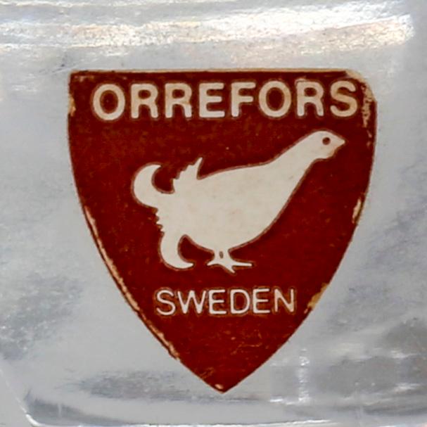 A pair of Orrefors table lamps later part of the 20th century.