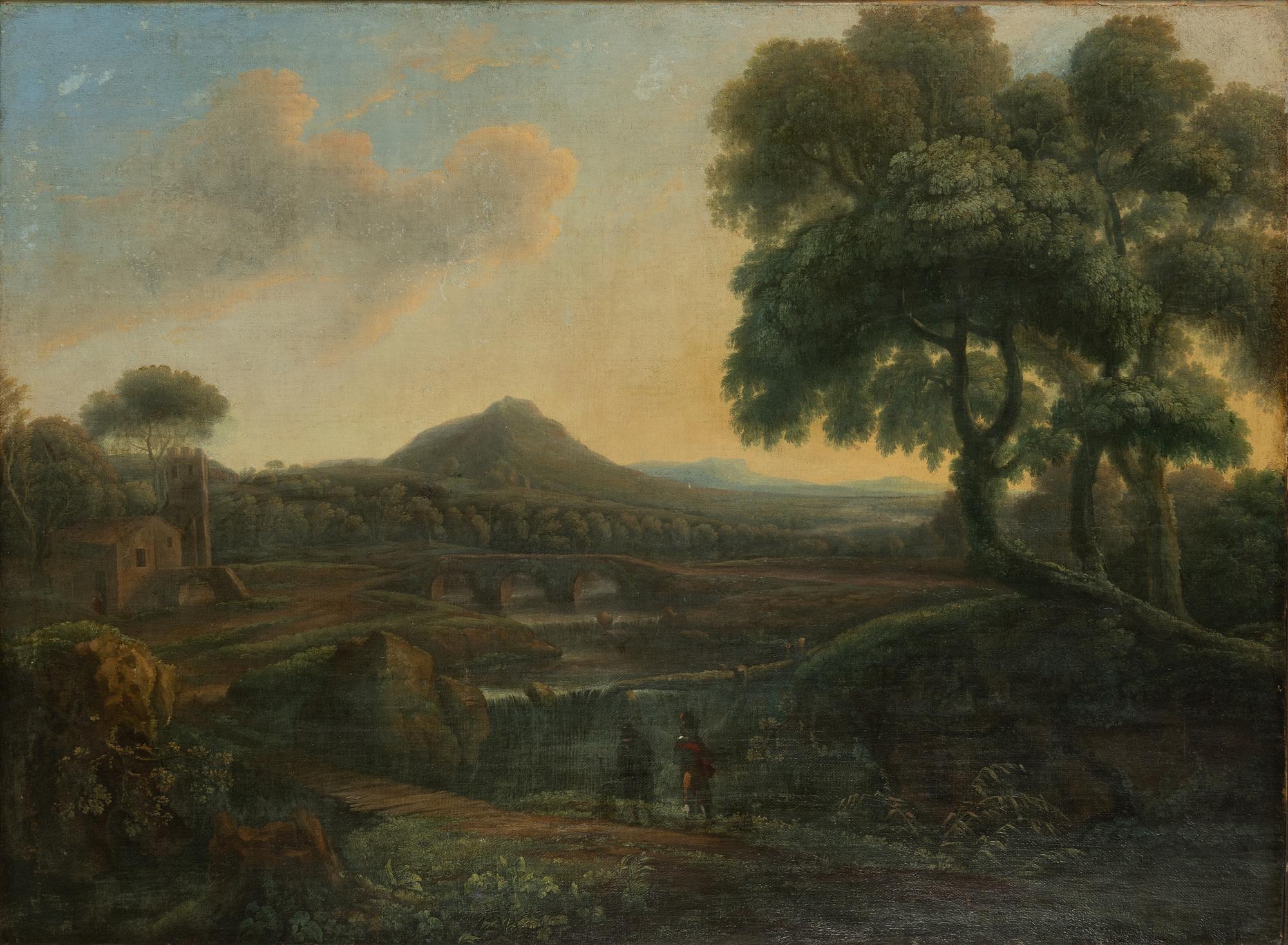 Unknown artist 18th century, Pastoral landscape.