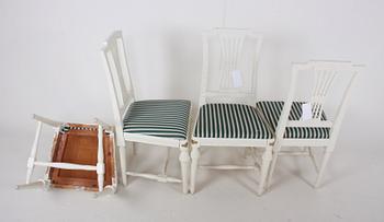 SALONGSGRUPP, 6 del, gustaviansk stil, 1900-tal.