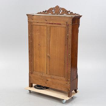 A mahogany veneered vitrine cabinet, mid 19t Century.