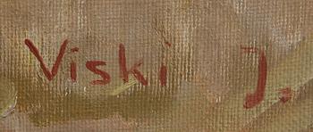 JANOS VISKI, olja på duk, sign.