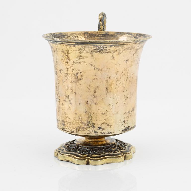 Temugg, förgyllt silver, kontrollör Nikolaì Lukich Dubrovin, Moskva 1841, Ryssland.