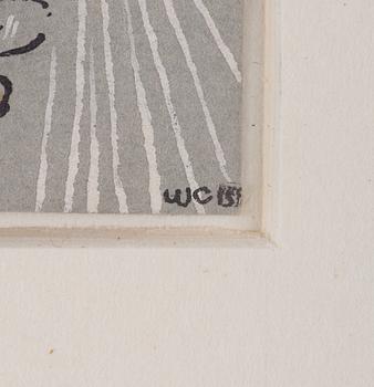 PETER WEISS, indian ink on paper, signed, executed in 1953.