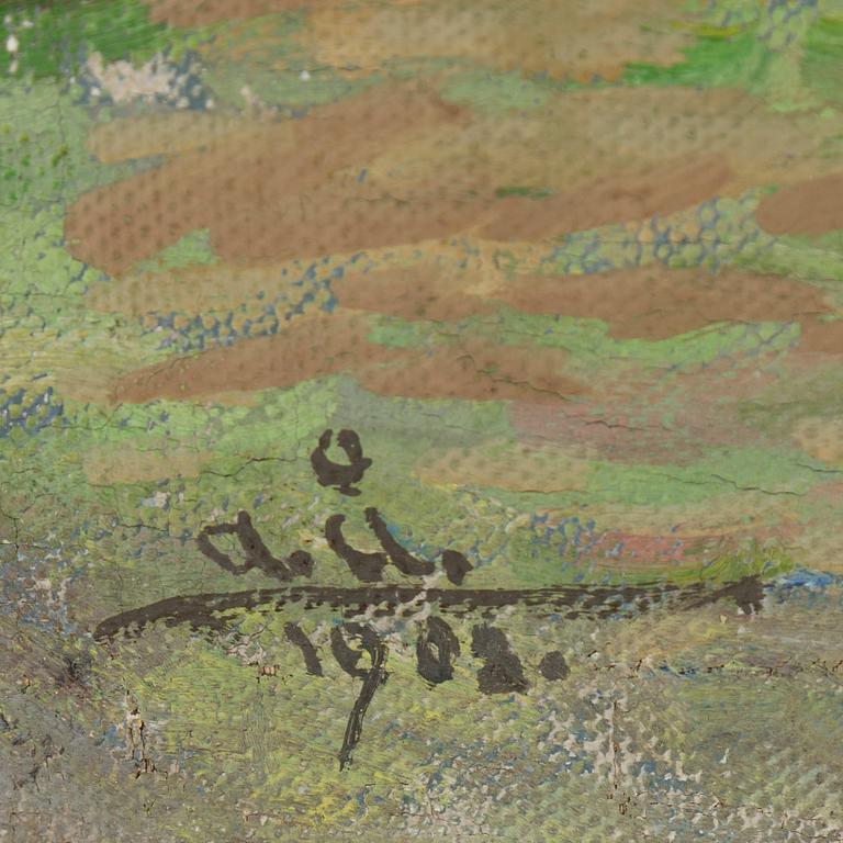 ACKE ÅSLUND, oil on canvas/panel, signed and dated 1903.