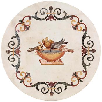 51. An Italian Pietre Dure table top, late 19th century.