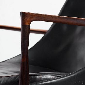 Ib Kofod-Larsen, a palisander "Elisabeth", easy chair, model "U 65", Christensen & Larsen, Copenhagen, Denmark, 1950-60's.