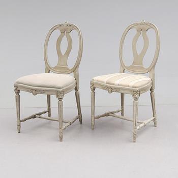 STOLAR, 1 par, gustaviansk stil, 1900-tal.