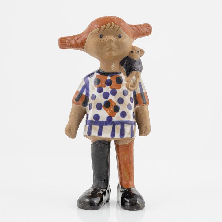 Lisa Larsson, figurin, stengods, "Pippi Långstrump", Gustavsberg.